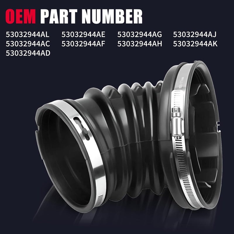 KOROP 6.7 Cummins Air Intake Hose Resonator Upper Tube Replaces 53032944AL Compatible with Dodge Ram 2007–2018 2500 3500 4500 5500 for 6.7L Cummins Diesel Engine Air Intake Hose Duct Tube - Image 3